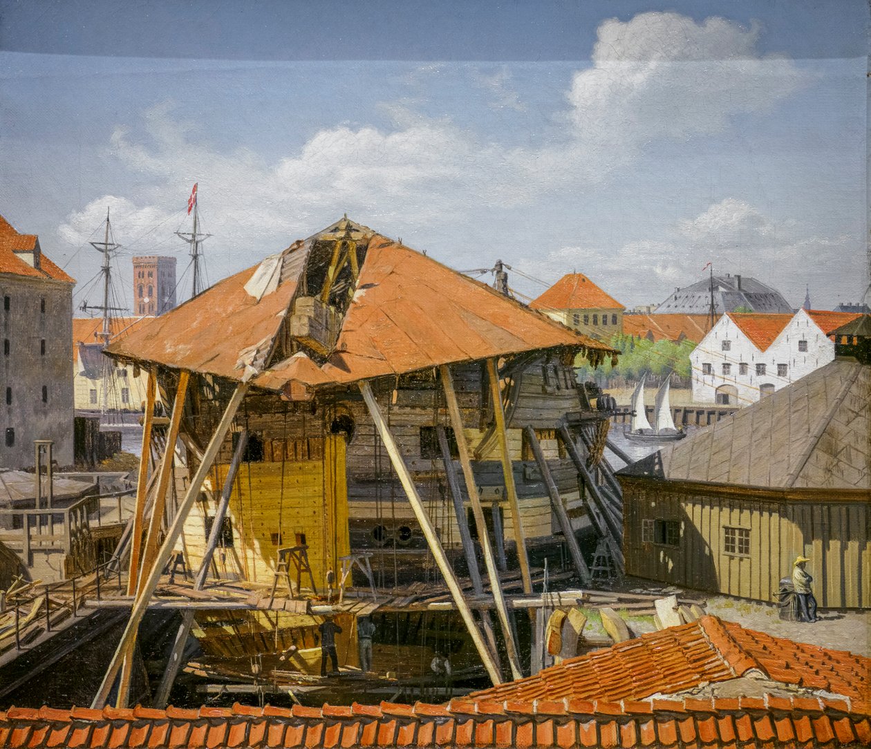 The Liner Skjold in Christianshavn Dock by Otto Bache