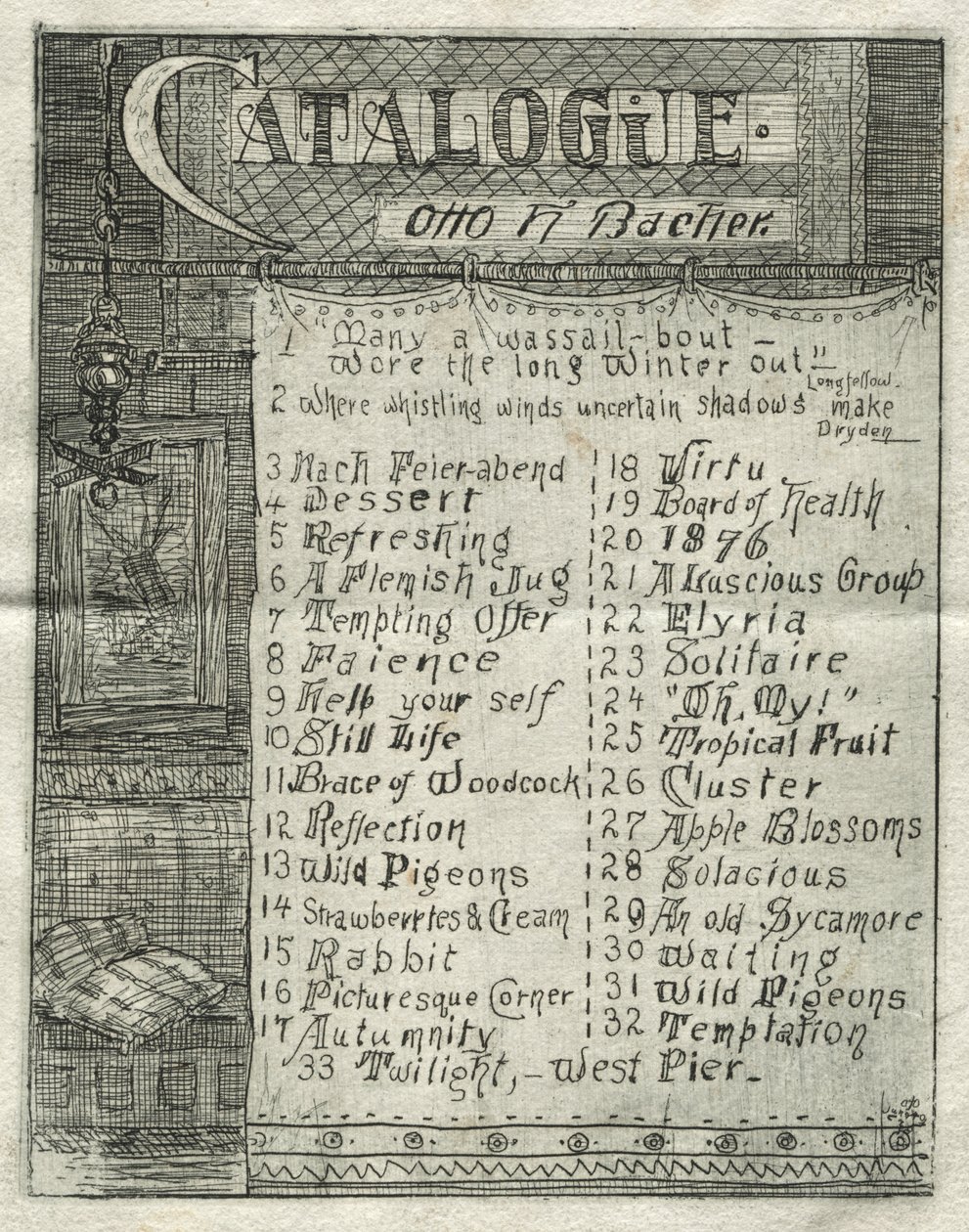 Catalogue by Otto H. Bacher