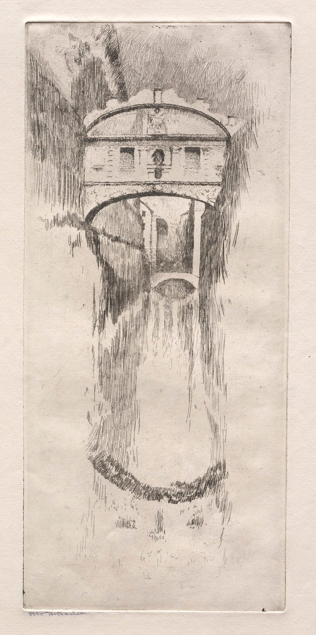 Etchings of Venice: Bridge of Sighs by Otto H. Bacher