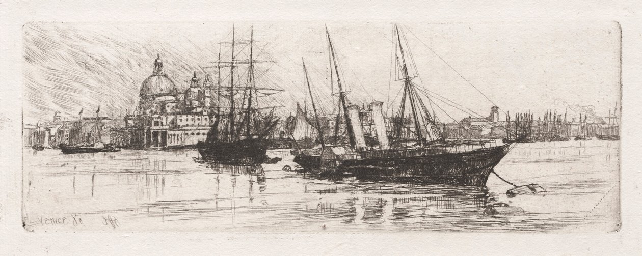 Two Boats, Venice by Otto H. Bacher
