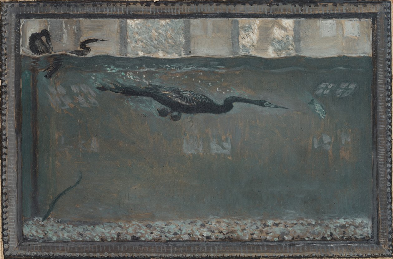 Diving Cormorant by Otto Henry Bacher