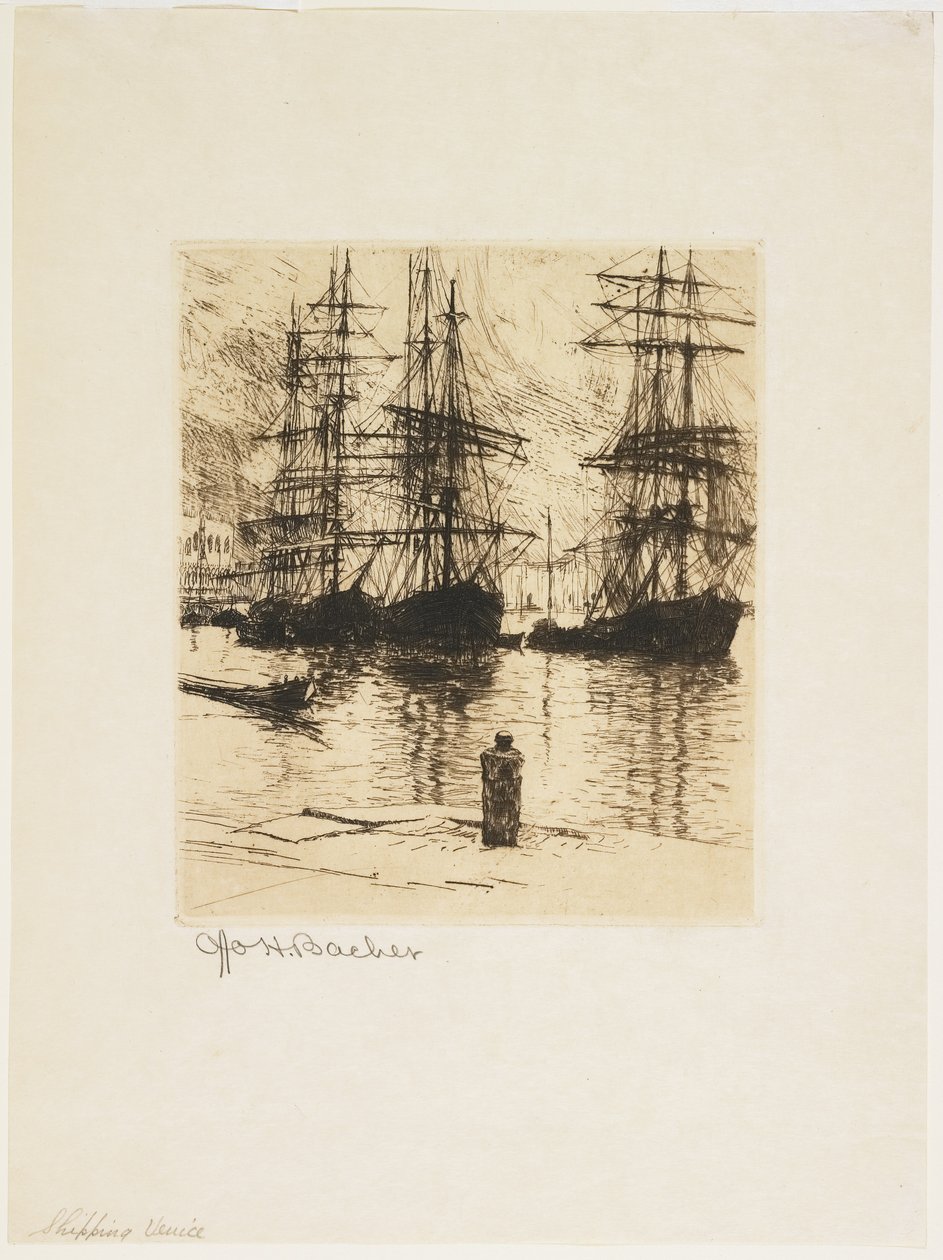 Shipping, Venice, 1879-1880 by Otto Henry Bacher