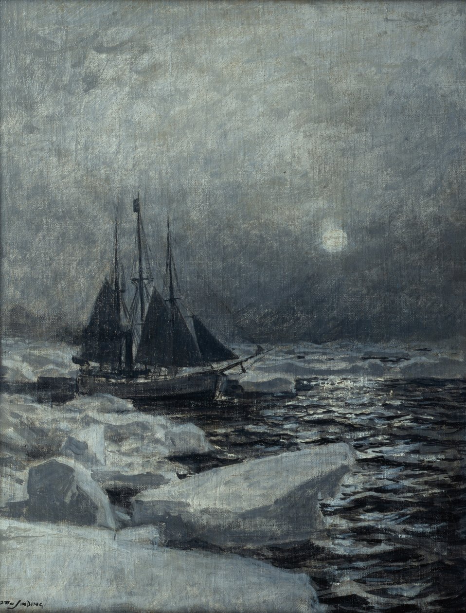Fram in the Arctic Ocean by Otto Ludvig Sinding