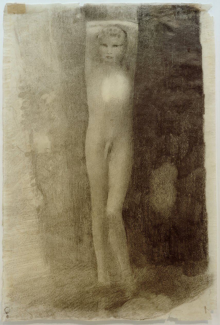 Standing Youth with Arms Crossed Over Head by Otto Meyer Amden