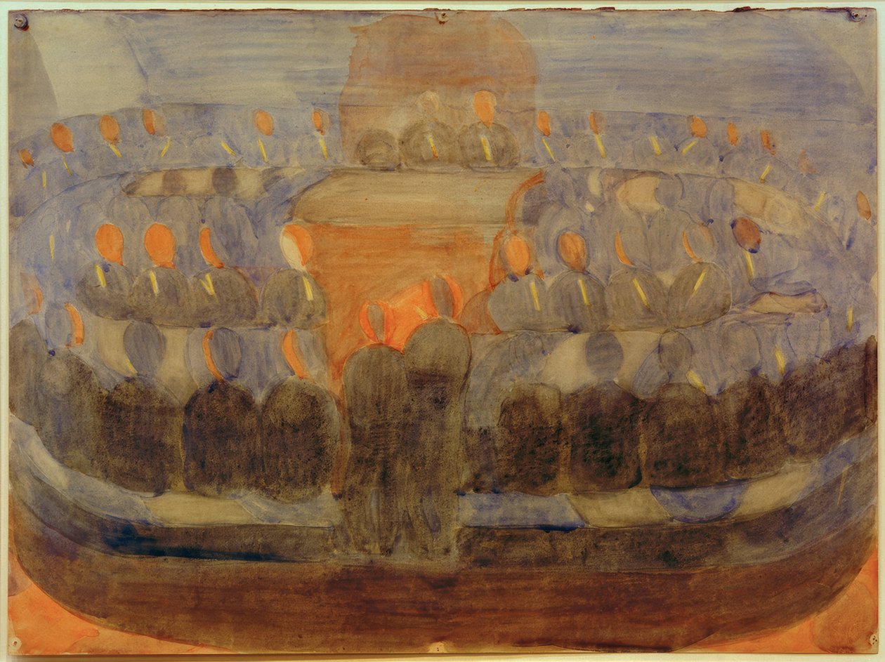Preparation (Devotion in the Dining Room). Study (Overall Composition) by Otto Meyer Amden