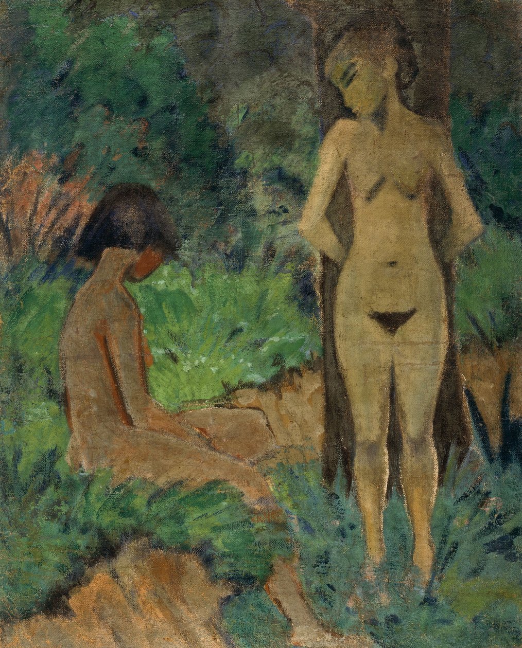 Bathers under Trees, c. 1925 by Otto Muller or Mueller