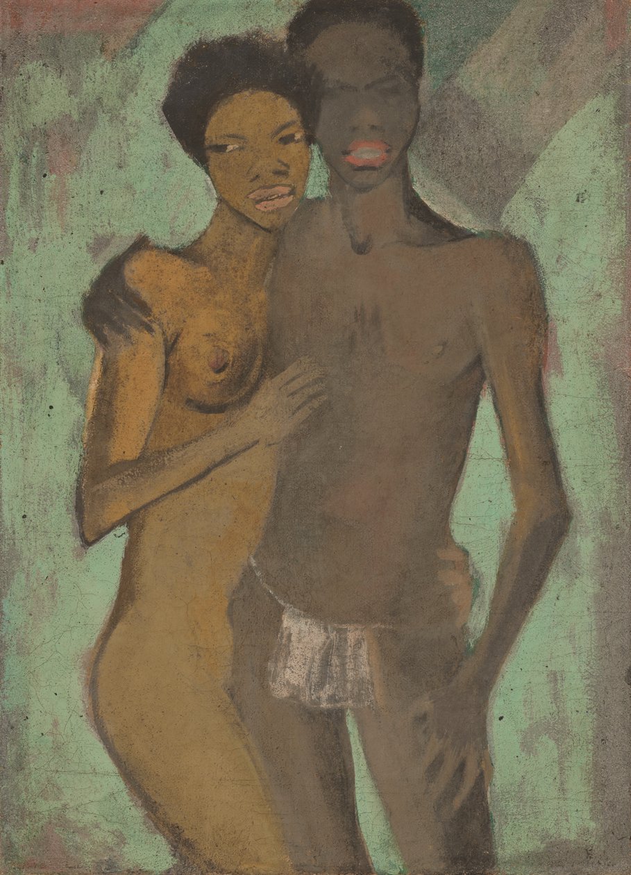 Lovers (Artist Couple) by Otto Muller or Mueller