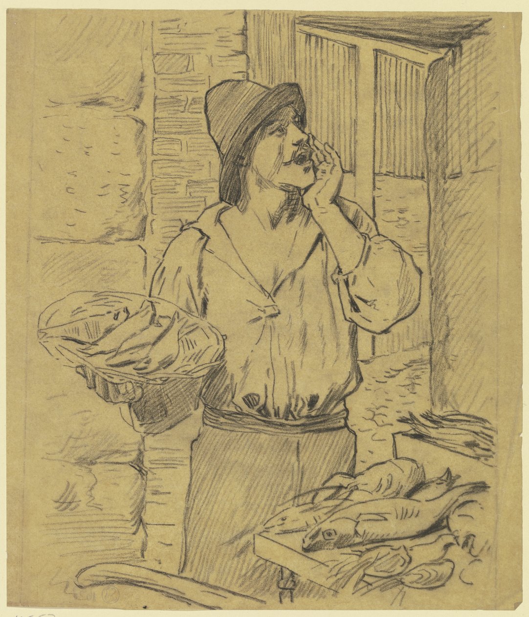 Fish Monger by Otto Scholderer