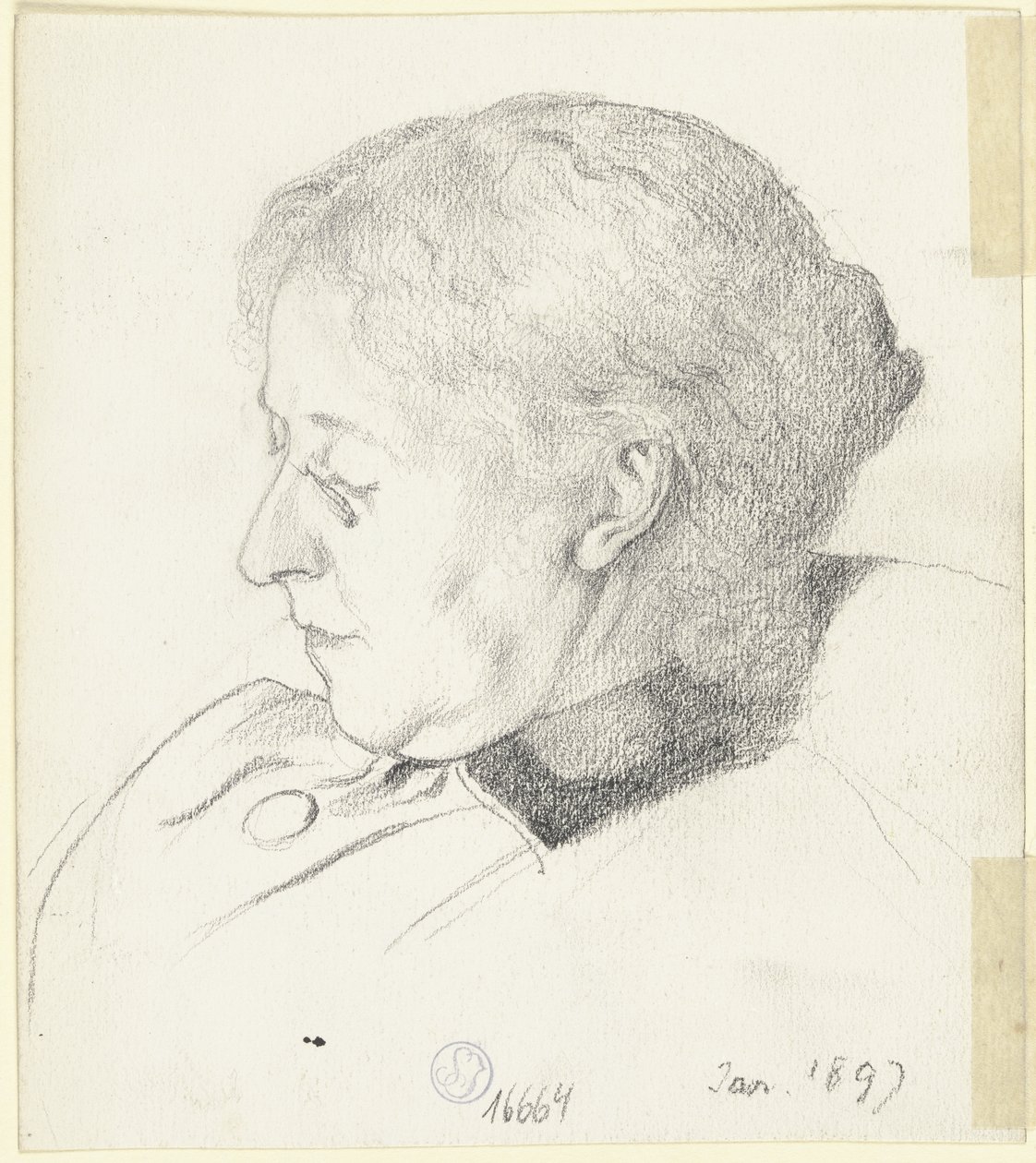 Luise Scholderer Sleeping by Otto Scholderer