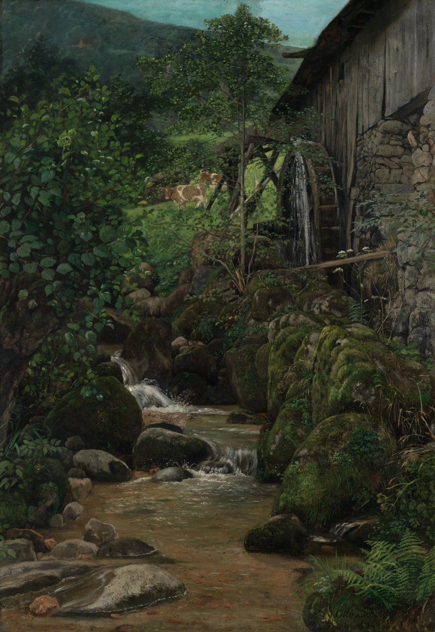Black Forest Mill in Kirnbach near Schiltach by Otto Scholderer
