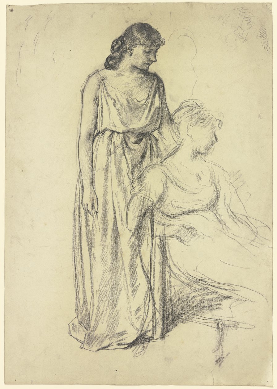 Sitting and Standing from the "Preparation for the Costume Ball" by Otto Scholderer