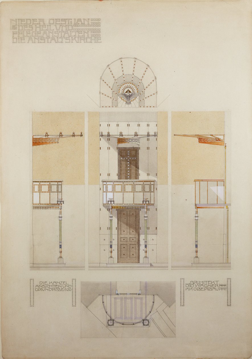 Sketch for the Pulpit of the Church of Steinhof, Vienna