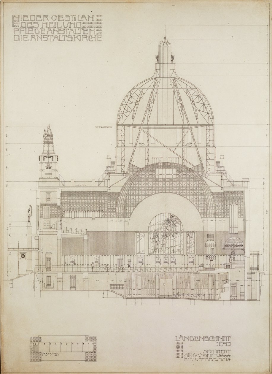 Vertical Projection of the Church of Steinhof, Vienna