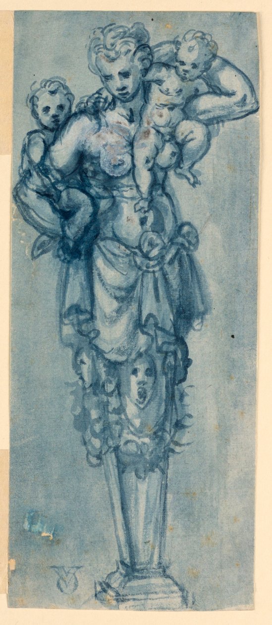Design for a terminal figure of Charity by Otto van Veen