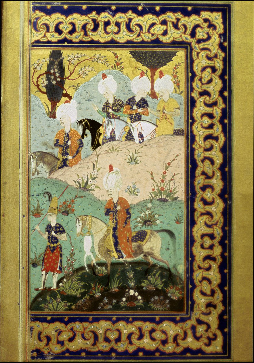 Representation of Sultan Selim I called the Terrible on horseback by Ottoman School