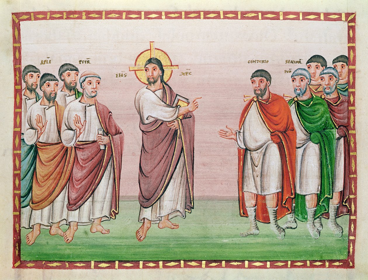 Jesus and the Captain of Capernaum, from the Codex Egberti by Ottonian
