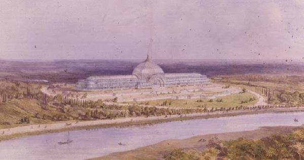 Design for a projected exhibition at St. Cloud, Paris by Owen Jones