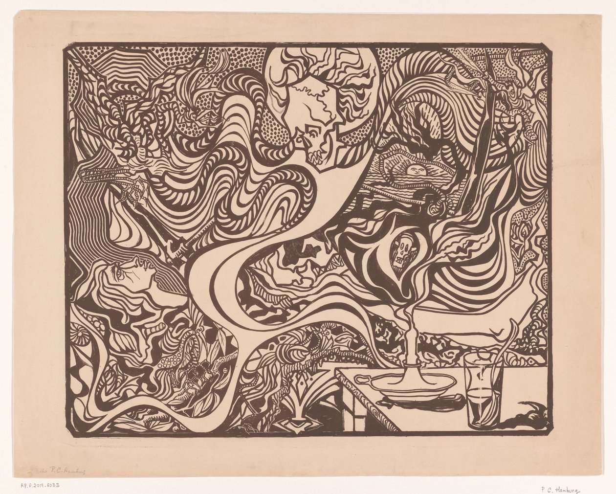 Untitled (Symbolist Hallucinatory Scene) by P.C. Hamburg (possibly)