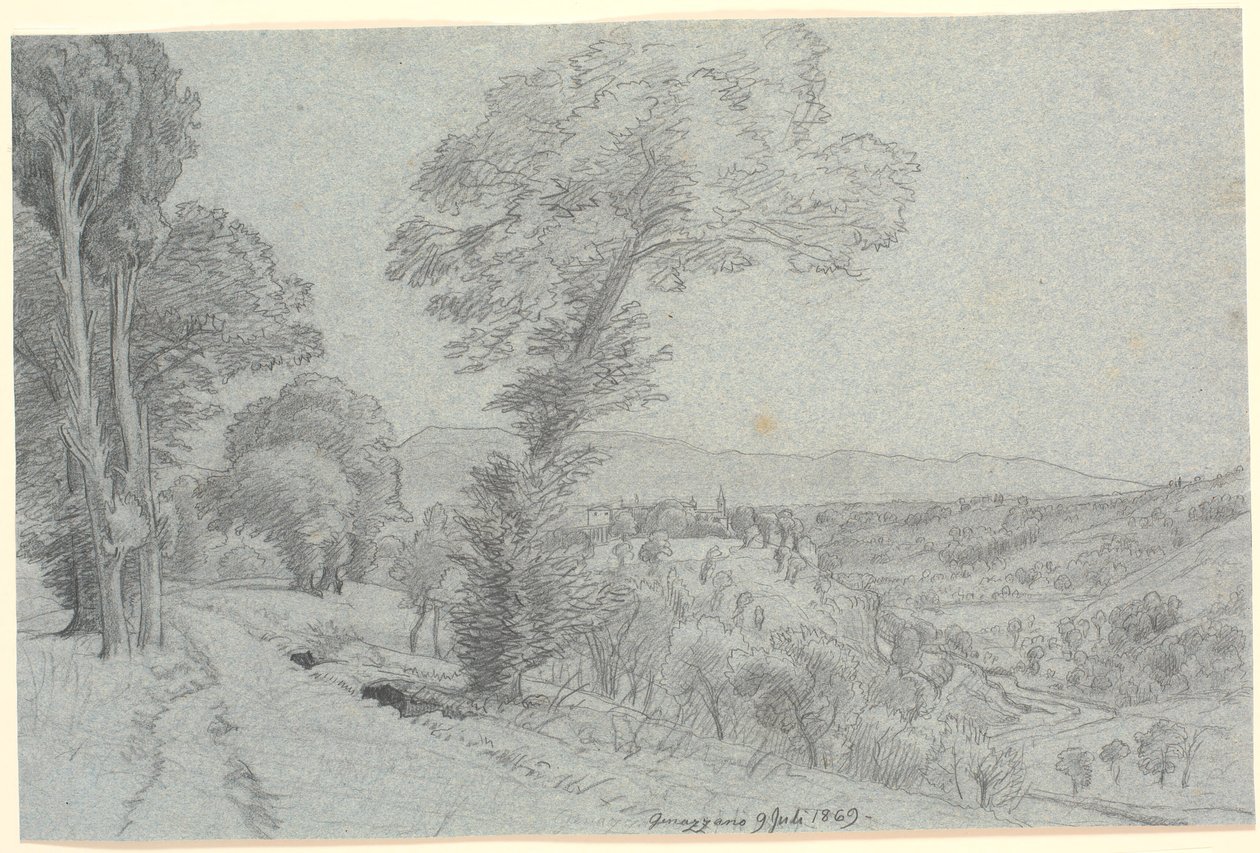 Italian Mountain Landscape with View Towards 