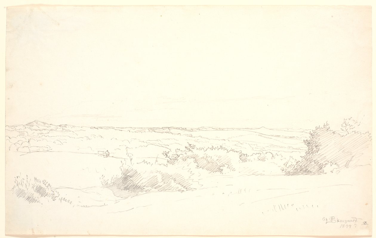 View over a Hilly Landscape by P.C. Skovgaard