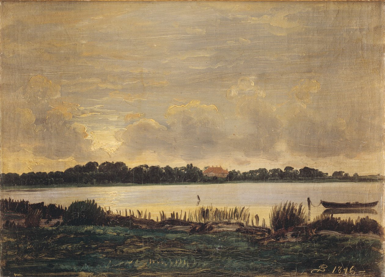 View Across Præstø Fjord towards the Manor of Nysø by P.C. Skovgaard