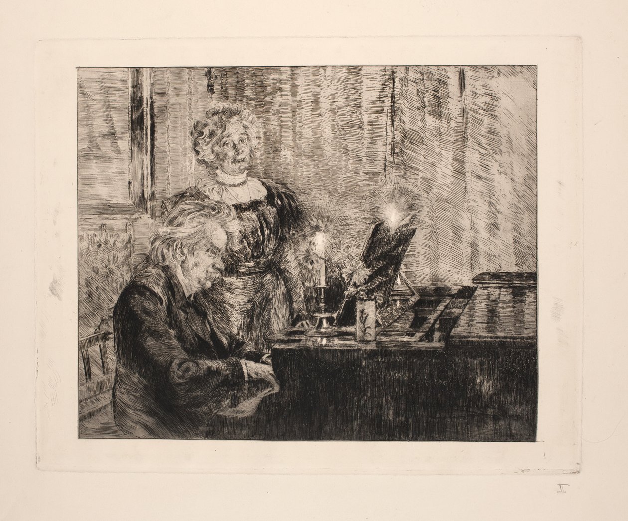Edvard and Nina Grieg at the Piano by Peder Severin Krøyer