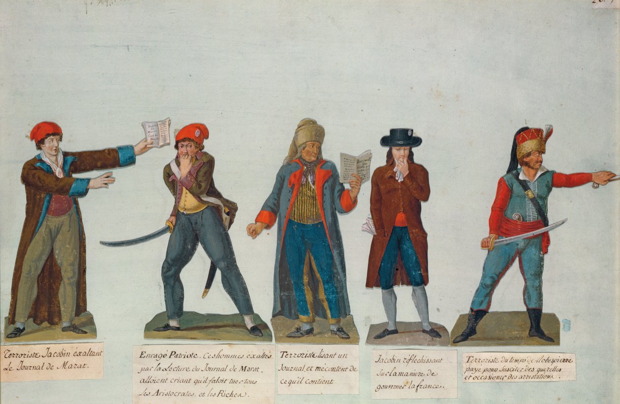 Jacobins and terrorists during the Reign of Terror during the French Revolution by P. A. and J.B. Lesueur