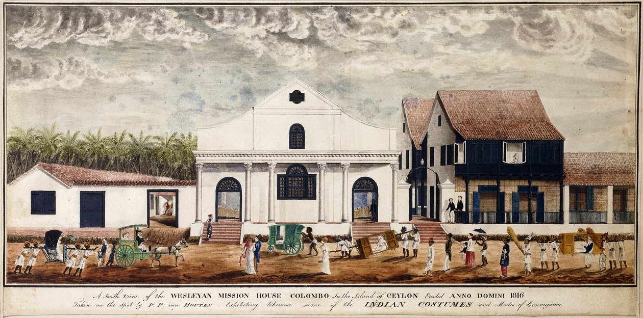 A South View of the Wesleyan Mission House, Colombo on the Island of Ceylon, Erected Anno Domini 1816 by P. van Houten