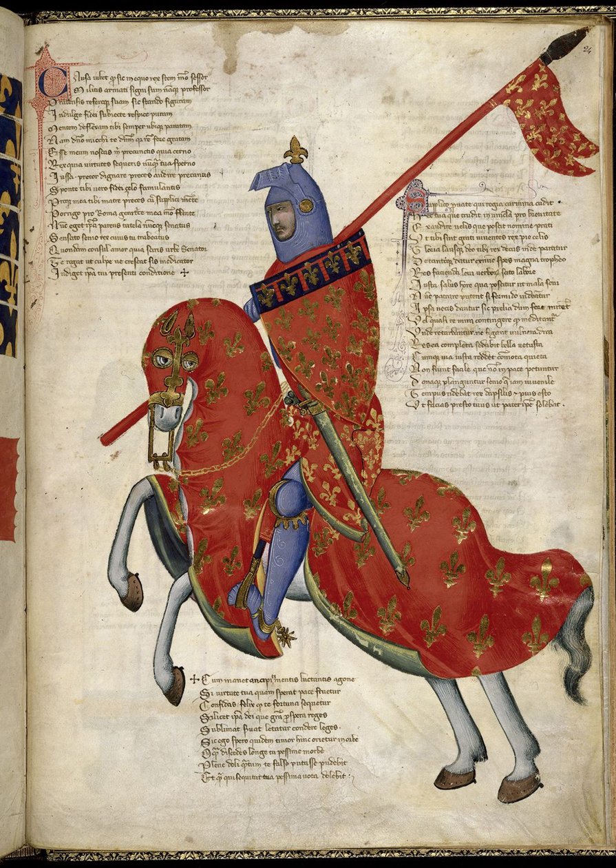 A Knight from Prato (From Regia Carmina by Convenevole da Prato) by Pacino di Buonaguida