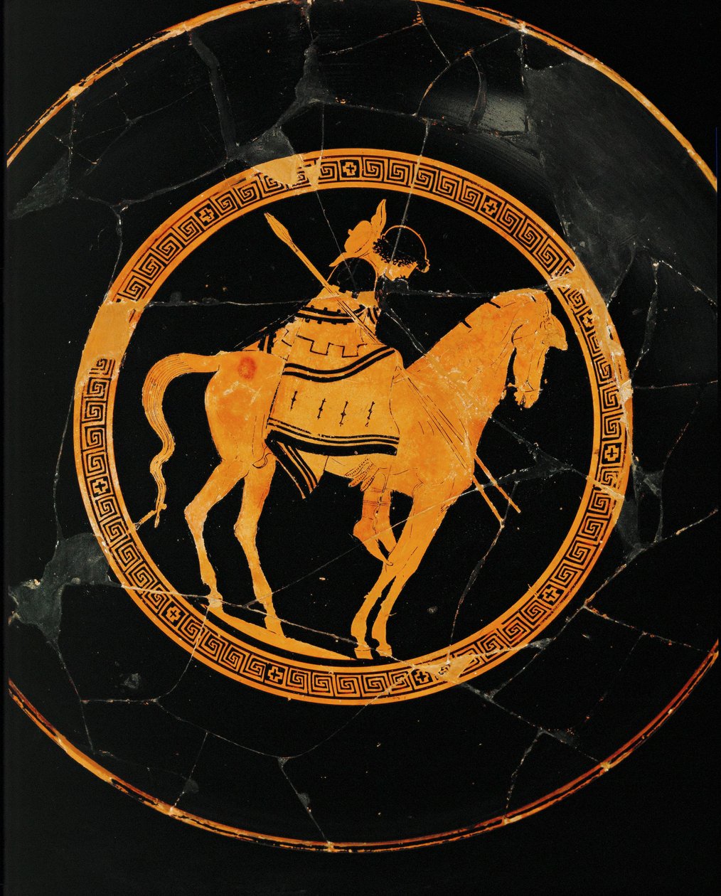 Rider, Centre Medallion of a Red-Figured Cup from Vulci by Painter Pistoxenos