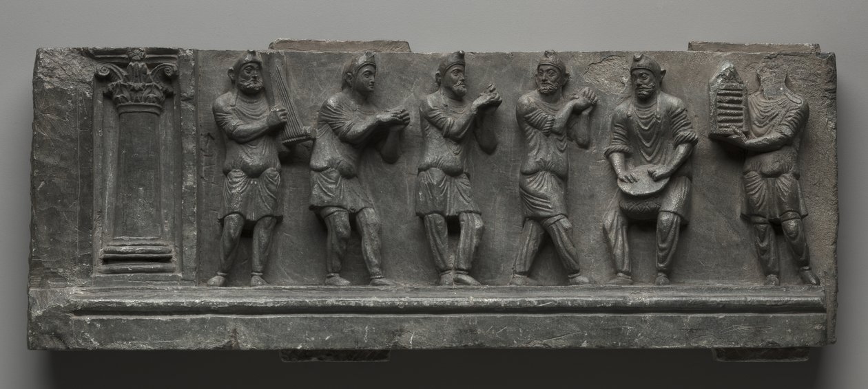 Bacchanalian Relief, Pakistan, Gandhara, Buner area, early Kushan Period (AD 1-320) by Pakistani School