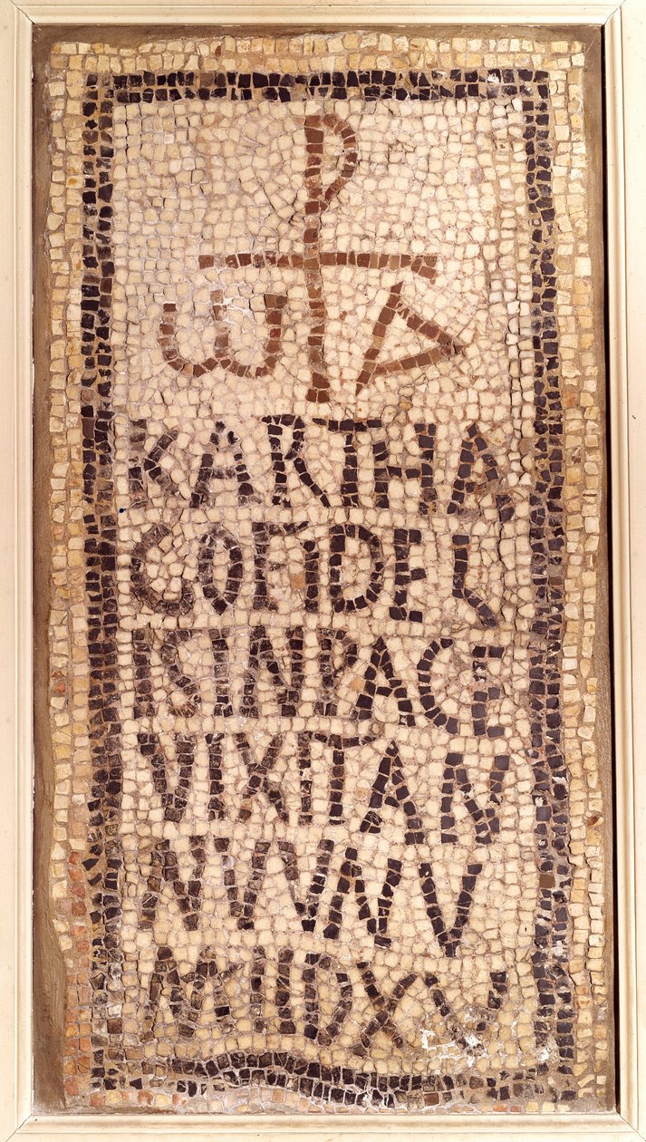 Paleochristian Antiquity: Funerary Mosaic of Carthage by Paleo Christian
