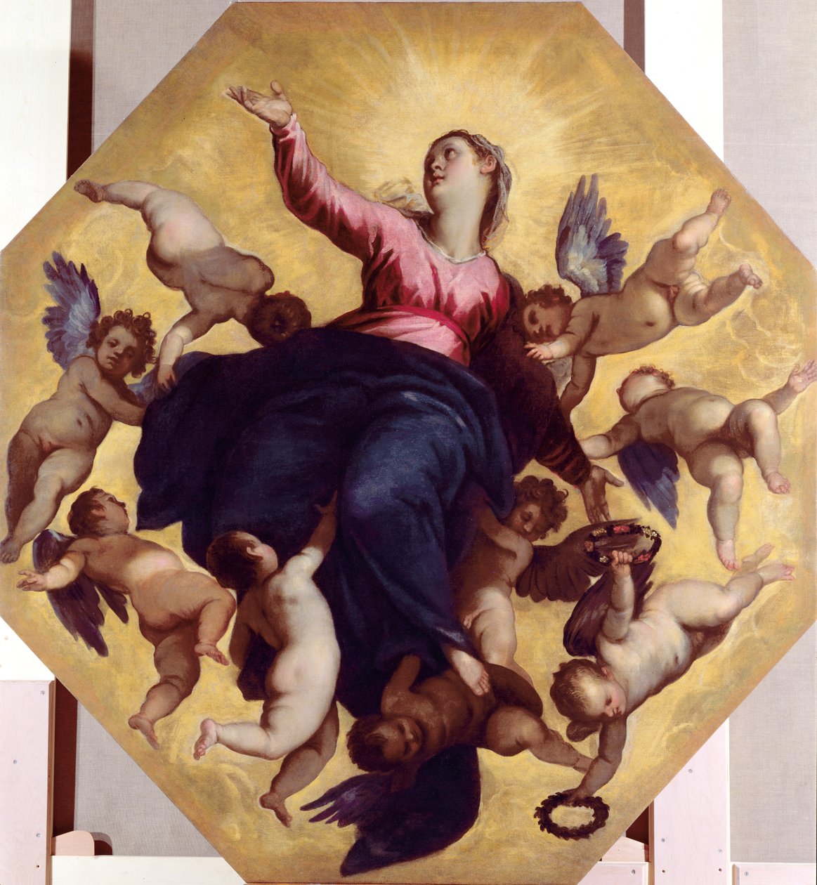 Madonna Carried by Angels by Palma Il Giovane