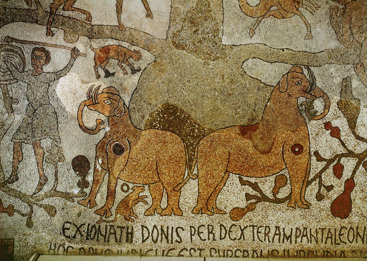 Two Elephants at the Roots of the Tree of Life by Pantaleone Pantaleone