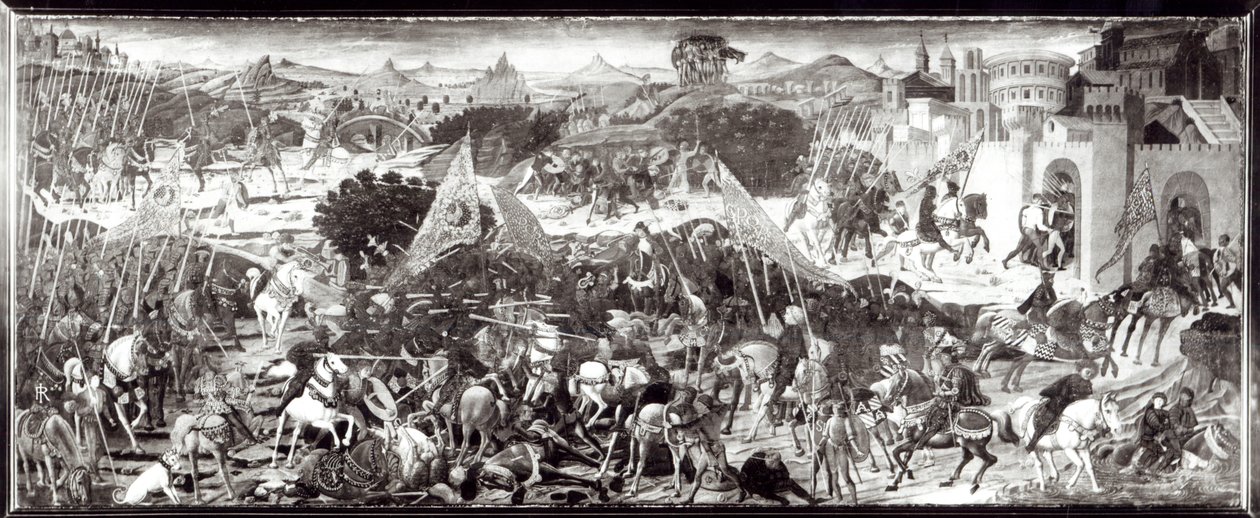 Romans and Gauls fighting or The Battle in front of the gates of Rome by Paolo Uccello