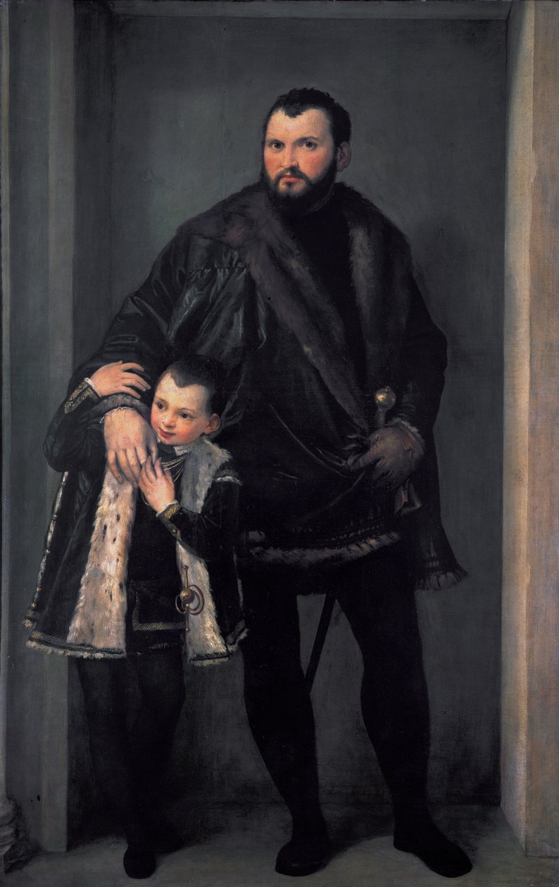 Portrait of Count Iseppo da Porto with His Son Adriano by Paolo Veronese
