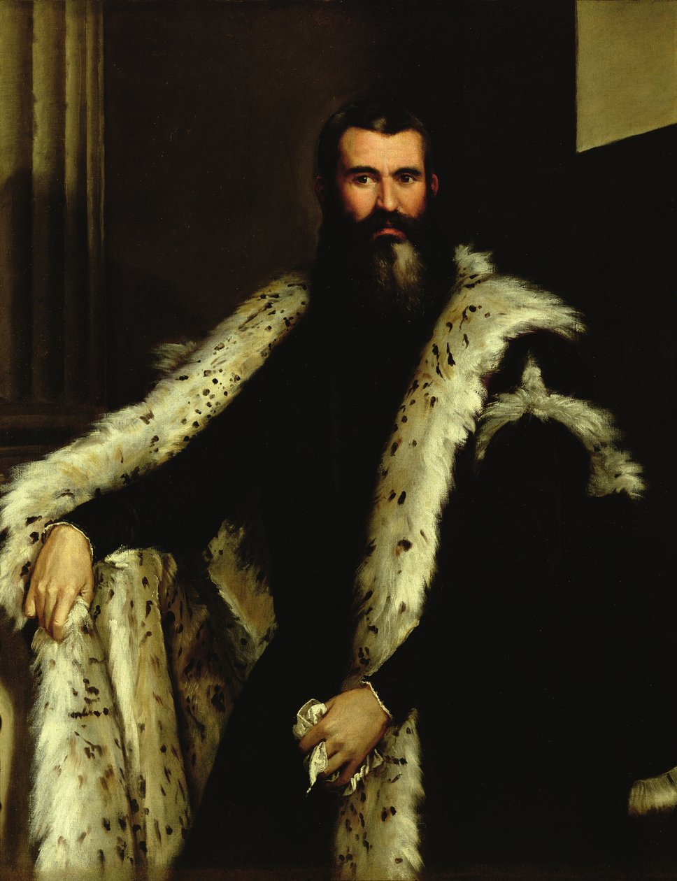 Portrait of a Man in a Fur Coat by Paolo Veronese