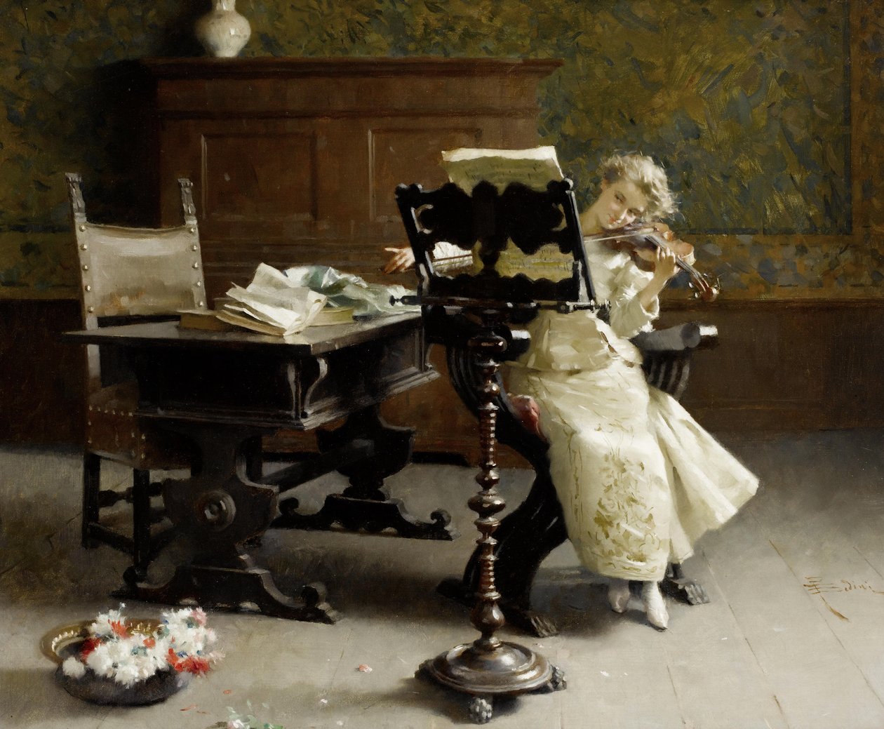 The Violinist by Paolo Giovanni Bedini