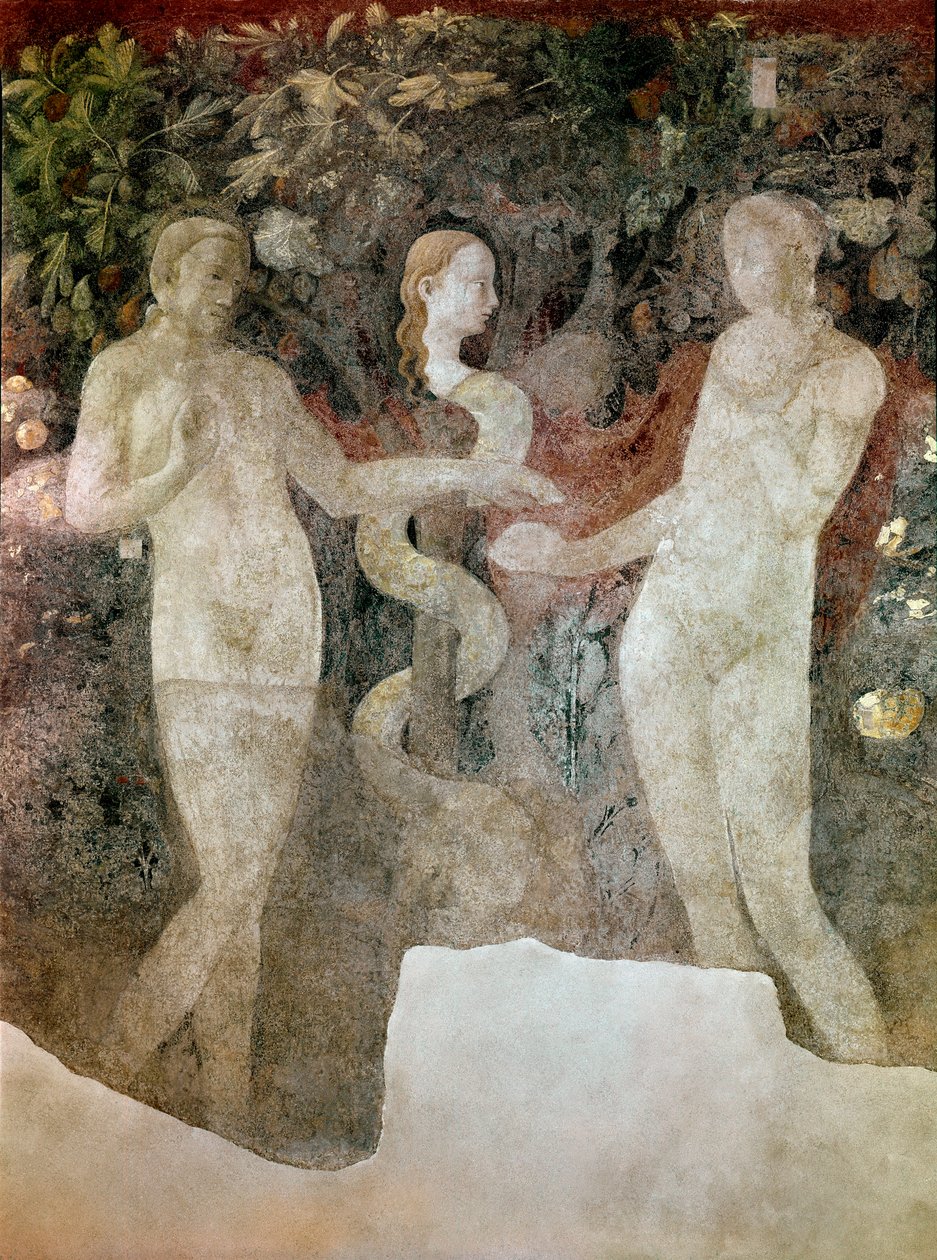 Genesis, creation of Eve and the original sin by Paolo Uccello