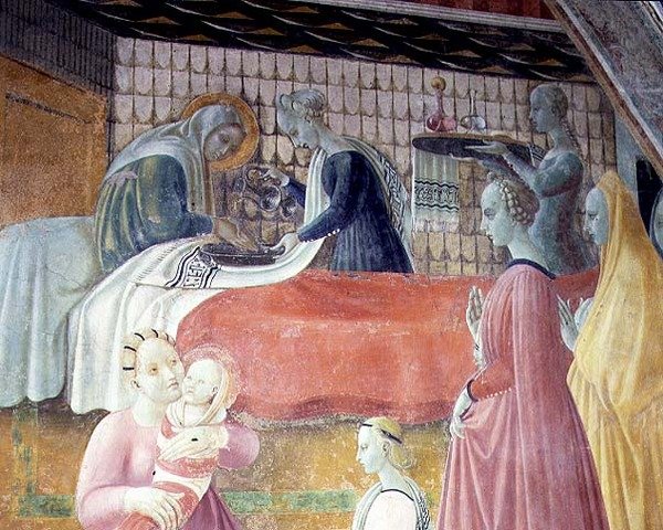 The Birth of the Virgin (detail) by Paolo Uccello
