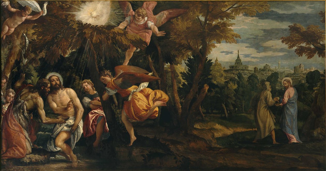 The Baptism and the Temptations of Christ by Paolo Veronese