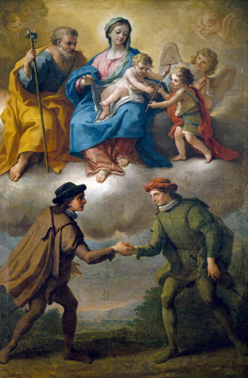 Peace between factions of city of Benevento, by Paolo de Matteis by Paolo di Matteis