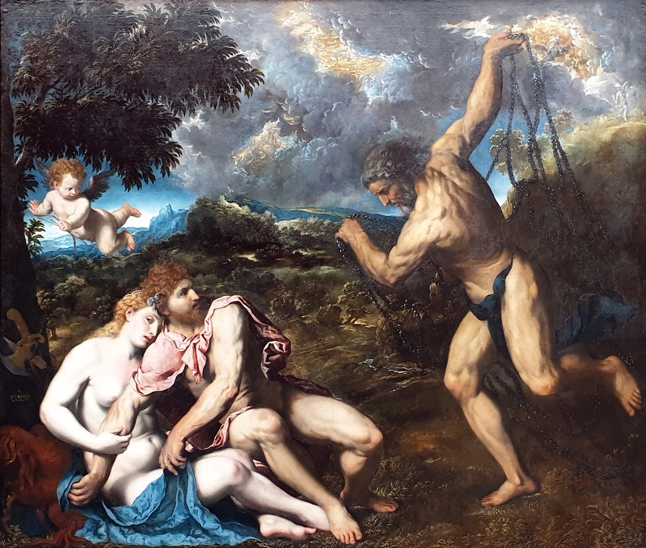 Mars and Venus, Surprised by Vulcan by Paris Bordone
