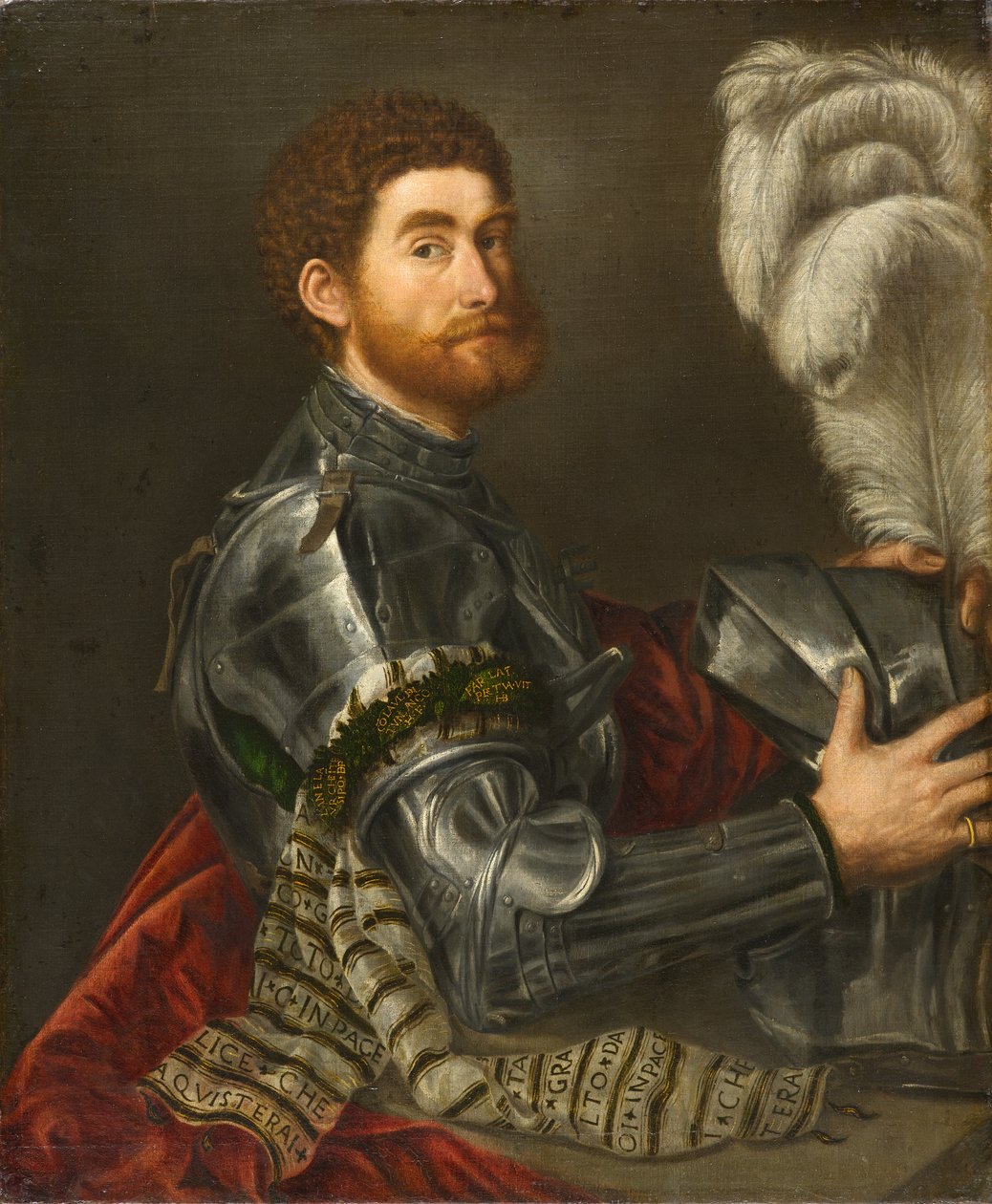 Portrait of a Man in Armour, c.1535-1540 by Paris Bordone