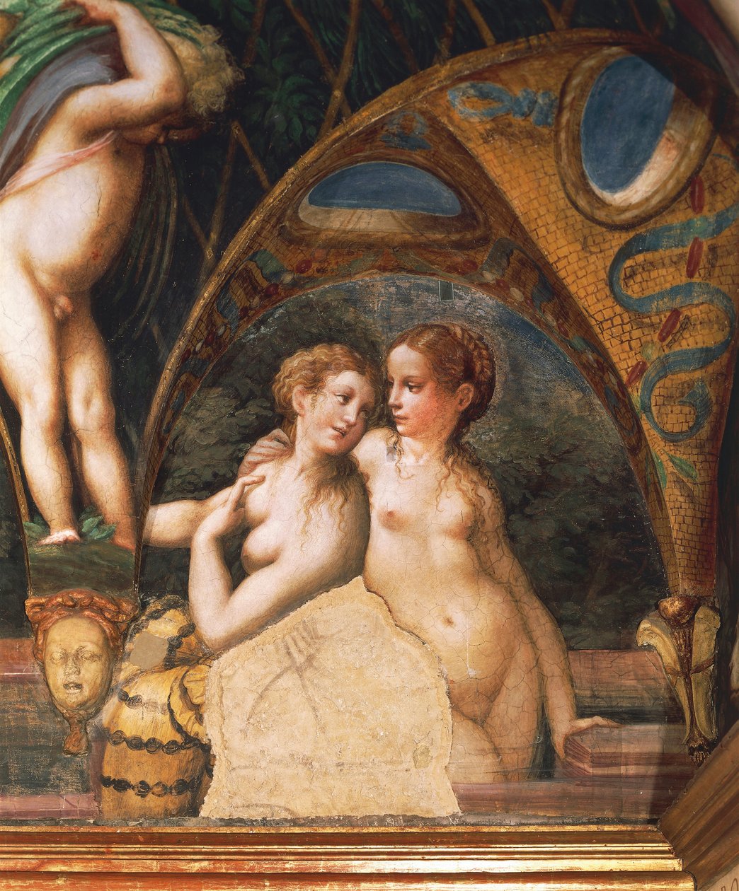 Pair of Nymphs, from Myth of Diana and Actaeon by Parmigianino