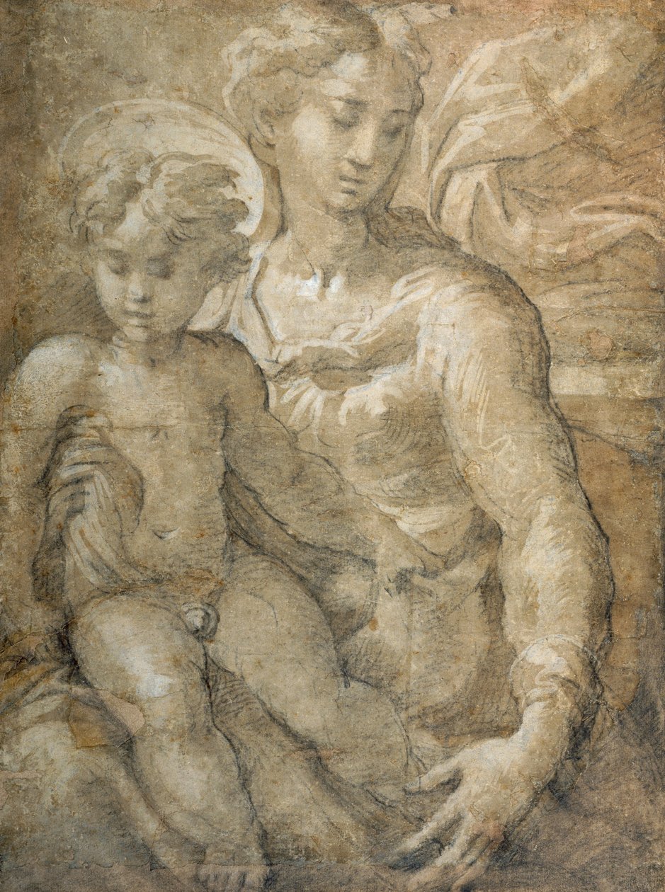 Virgin with the Child on her lap by Parmigianino 