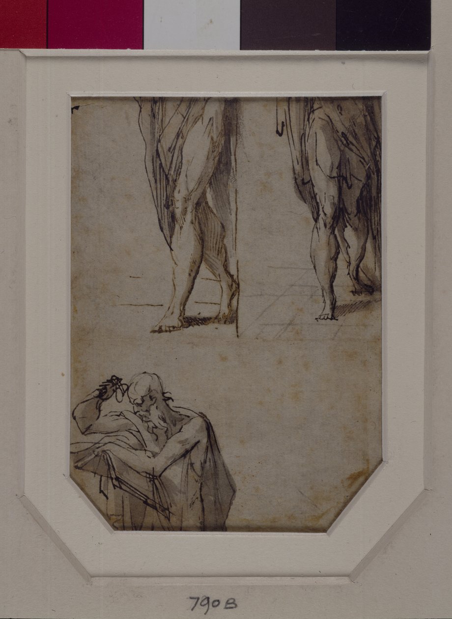 Studies of men by Parmigianino