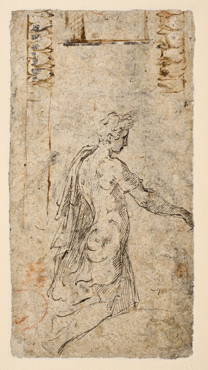 Study of a Young Man Kneeling by Parmigianino