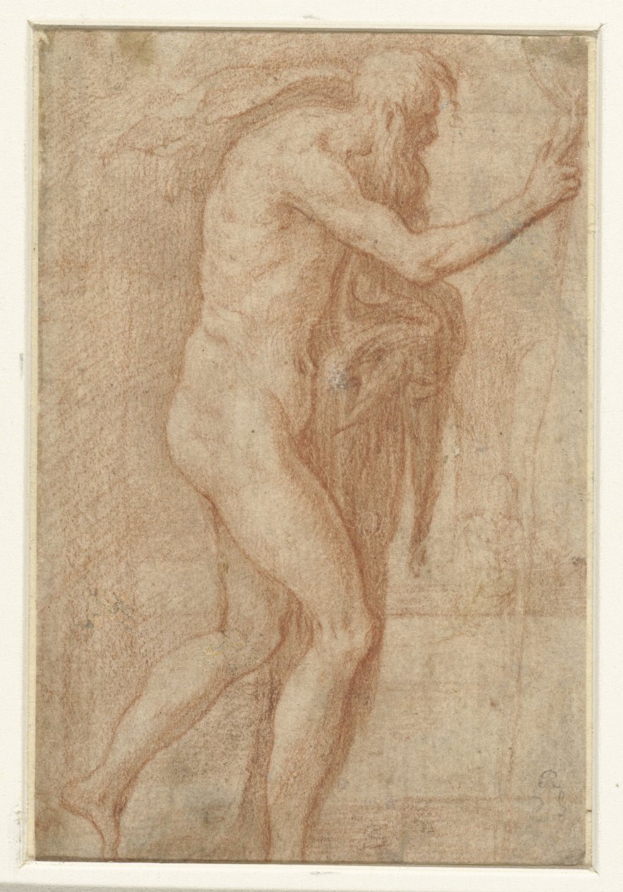 Man Raising His Finger Warningly by Parmigianino