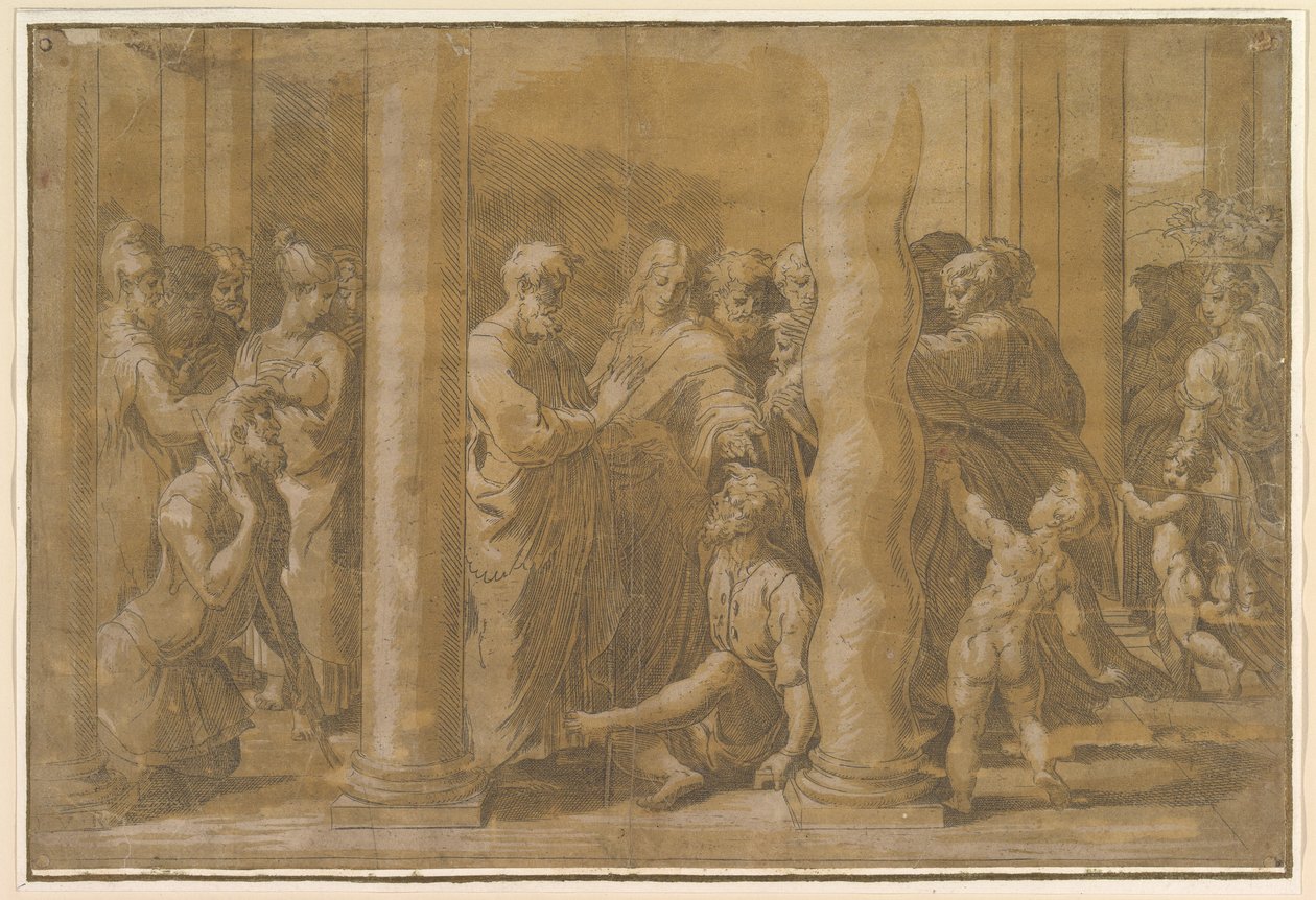 Saints Peter and John Healing the Sick, early 16th century by Parmigianino